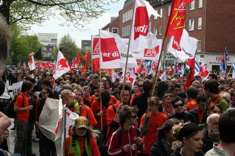 Eine 1.Mai Demo in Hamburg