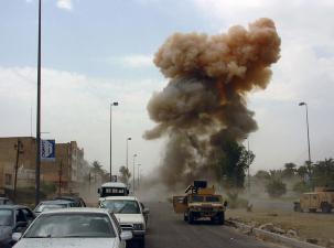 Eine Autobomben-Explosion im Irak