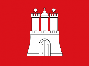 Landesflagge der Freien und Hansestadt Hamburg