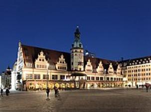 Das alte Rathaus am Markt in Leipzig