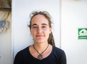 Als Vorbild f&uuml;r die Menschenrechte gilt auch Carola Rackete, die man auf diesem Foto erkennen kann.