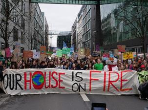 Eine Demo der FFF in Berlin 2019