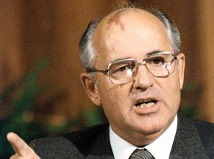 Ein Portraitfoto von Vorbild Michail Gorbatschow