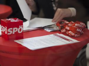 Ein Wahlstand der SP&Ouml;