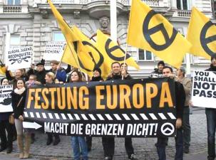 Eine Demonstration der IB in Wien