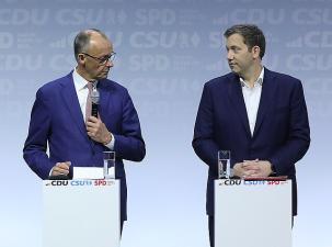 2025-05-05 Unterzeichnung des Koalitionsvertrages der 21. Wahlperiode des Bundestages mit Merz und Klingbeil