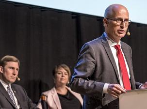 Der SPD-Politiker Peter Tschentscher bei einer Veranstaltung