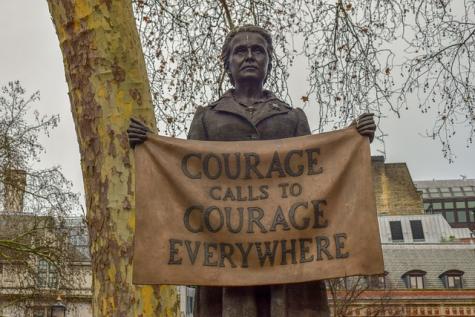 Eine Statue von Millicent Fawcett