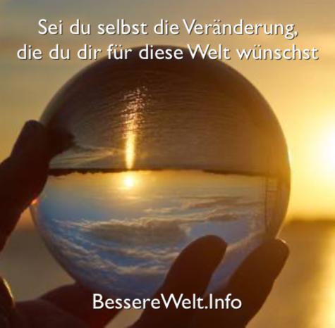 Sei du die Ver&auml;nderung