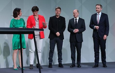 Unterzeichnung des Koalitionsvertrages der 20. Wahlperiode des Bundestages am 7. Dezember 2021