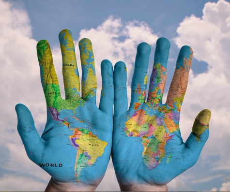 Welt auf H&auml;nden