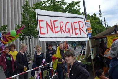 Eine Demo zu erneuerbarer Energie 