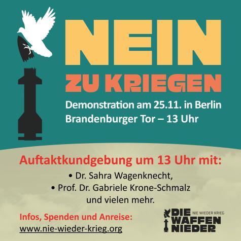 Aufruf zur Friedensdemo 2023