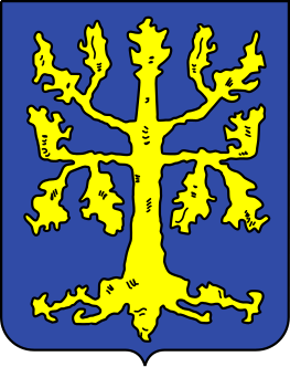 Wappen der Stadt Hagen - In Blau eine stilisierte goldene fünfästige, elfblättrige Eiche
