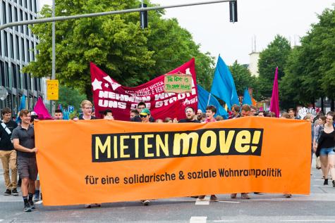 Eine Demo für eine solidarische Mietpolitik
