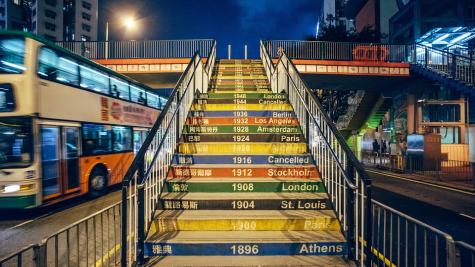 Treppe Olympische Spiele