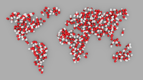 Welt mit Tabletten