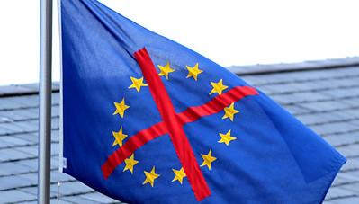 Eine Anti-EU Flagge