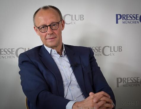 Der Politiker Friedrich Merz auf einer Presse-Veranstaltung