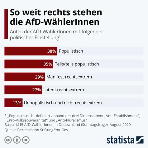 Info-Grafik zum rechten Gedankengut der AfD W&auml;hlerschaft