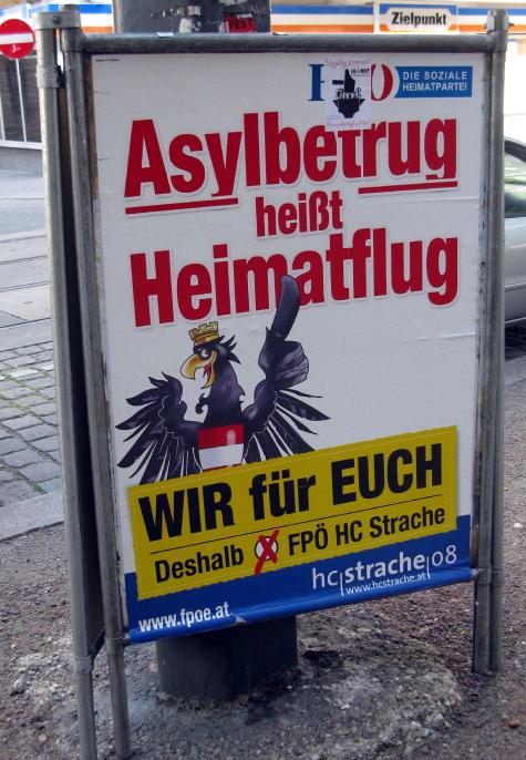 Ein Wahlplakat der FPÖ