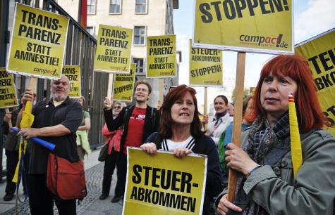 EIne Demo f&uuml;r mehr gerechte Besteuerung