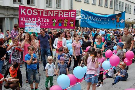 Eine Demo f&uuml;r mehr Kitapl&auml;tze in Erfurt