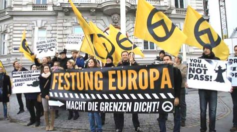 Eine Demonstration der IB in Wien
