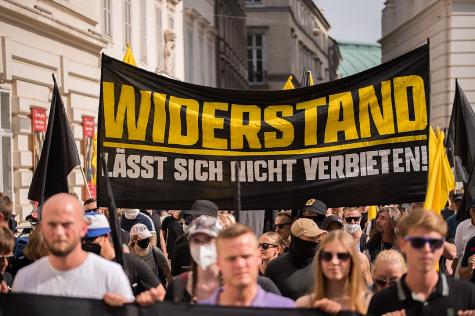 Eine Demonstration der IB in Wien