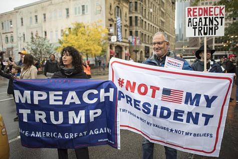 Eine Demo gegen die Politik von Trump 2019