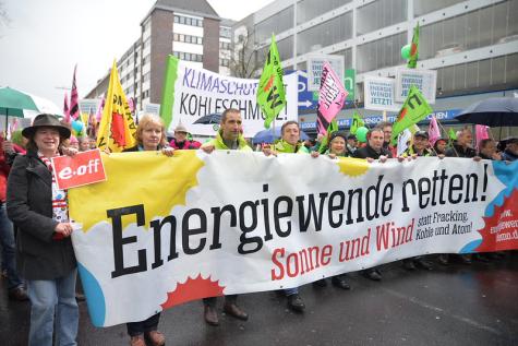 Eine Demo für Energiewende und eurneuerbare Energien