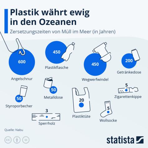 Eine Grafik zu Plastik in den Weltmeeren