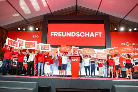 Eine Wahlveranstaltung der SPÖ in Wien 2024