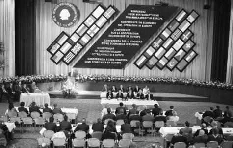 KSZE-Wirtschaftskonferenz im Hotel Maritim 1990 in Bonn