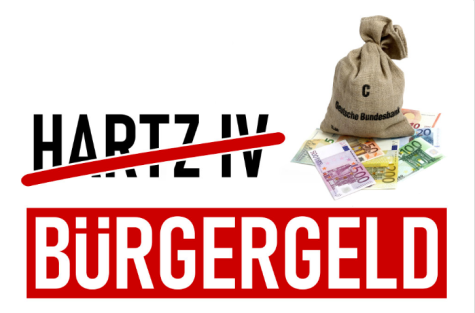Hertz4 durchgestrichen, dann Bürgergeld