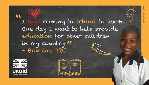 Eine Infoabbildung des UKaid f&uuml;r weltweite Bildung