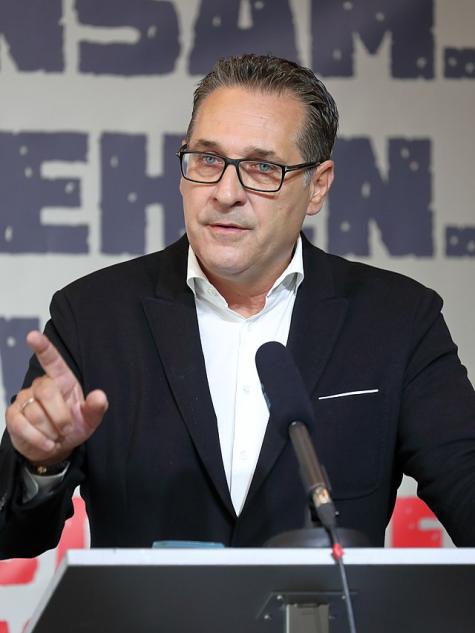 HC Strache bei einem Wahlkampfauftritt