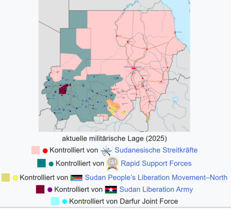 Eine Karte des Sudans