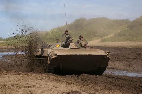 Ein deutscher Panzer im Einsatz