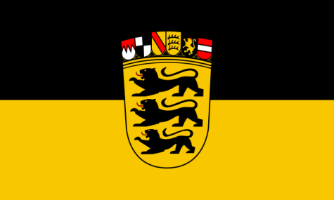 Die Flagge von Baden-W&uuml;rttemberg