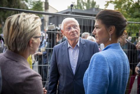 Wahlkampfveranstaltung mit Sahra Wagenknecht, Oskar Lafontaine und Susanne Hennig-Wellsow in ihrem Wahlkreis in Weimar 2021