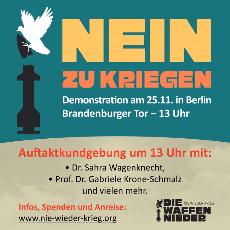 Aufruf zur Friedensdemo 2023