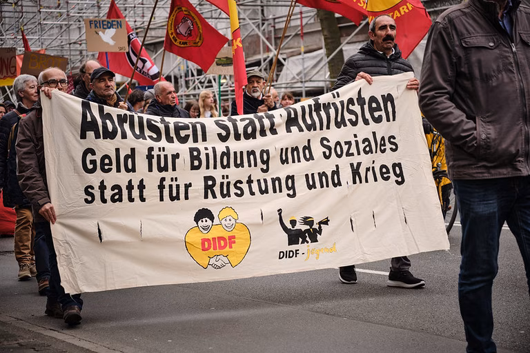 Eine Demo f&uuml;r Abr&uuml;stung und Frieden