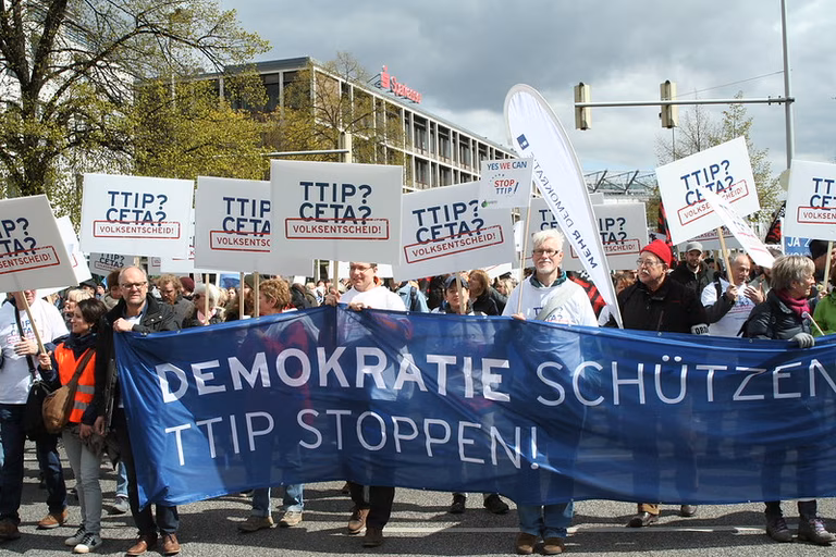 Eine Demo f&uuml;r mehr Demokratie 