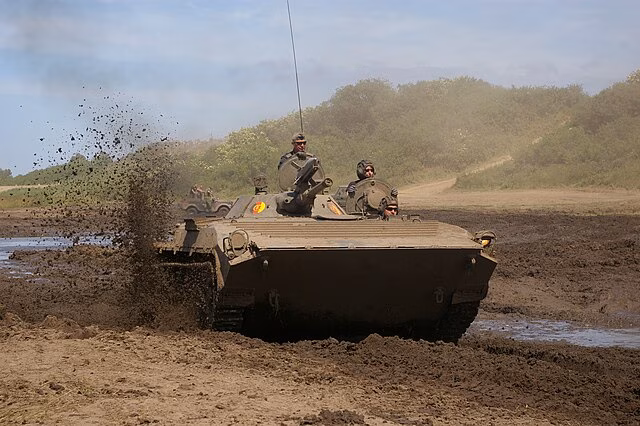 Ein deutscher Panzer im Einsatz