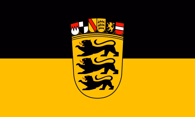 Die Flagge von Baden-W&uuml;rttemberg